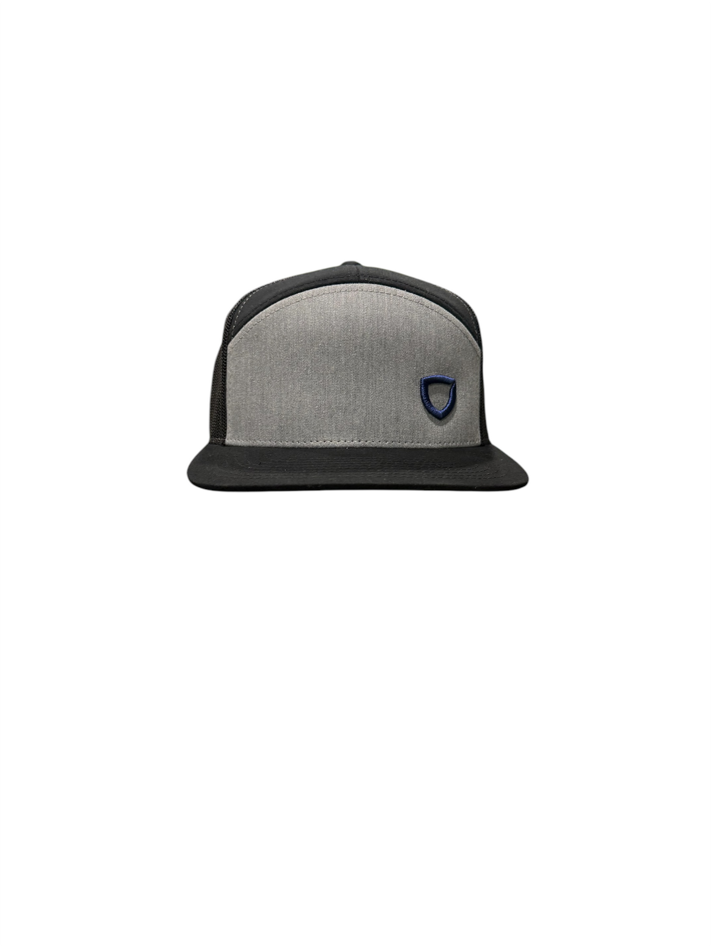Seven-Panel Trucker Hat - Heather Grey/Black