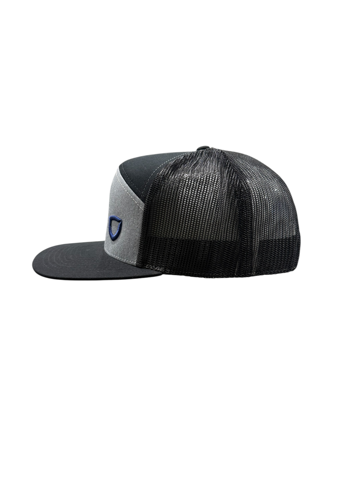 Seven-Panel Trucker Hat - Heather Grey/Black