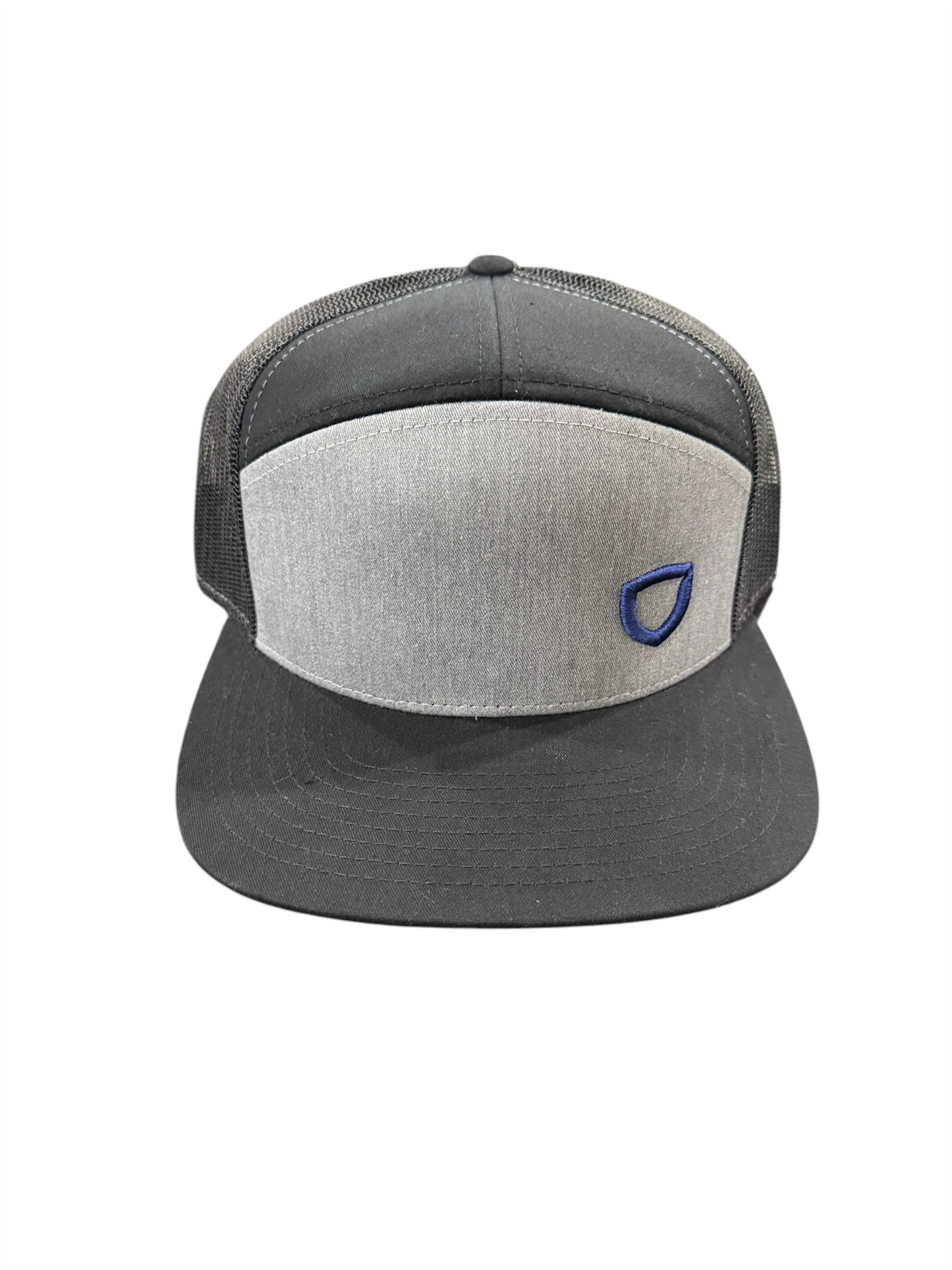 Seven-Panel Trucker Hat - Heather Grey/Black