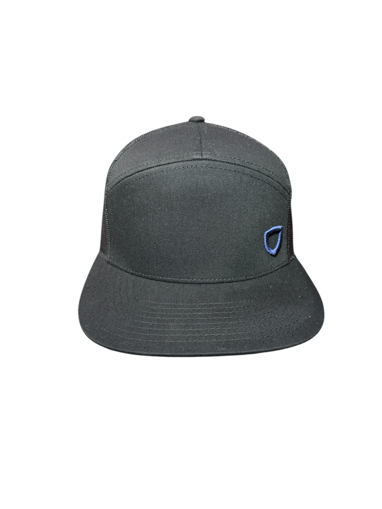Seven-Panel Trucker Hat - Heather Black/Black