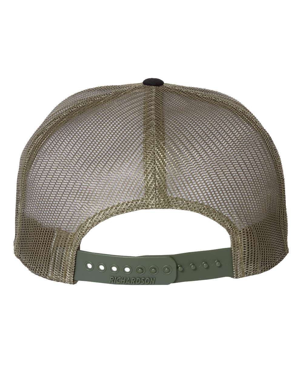 Seven-Panel Trucker Hat - Black/ Camo/ Loden