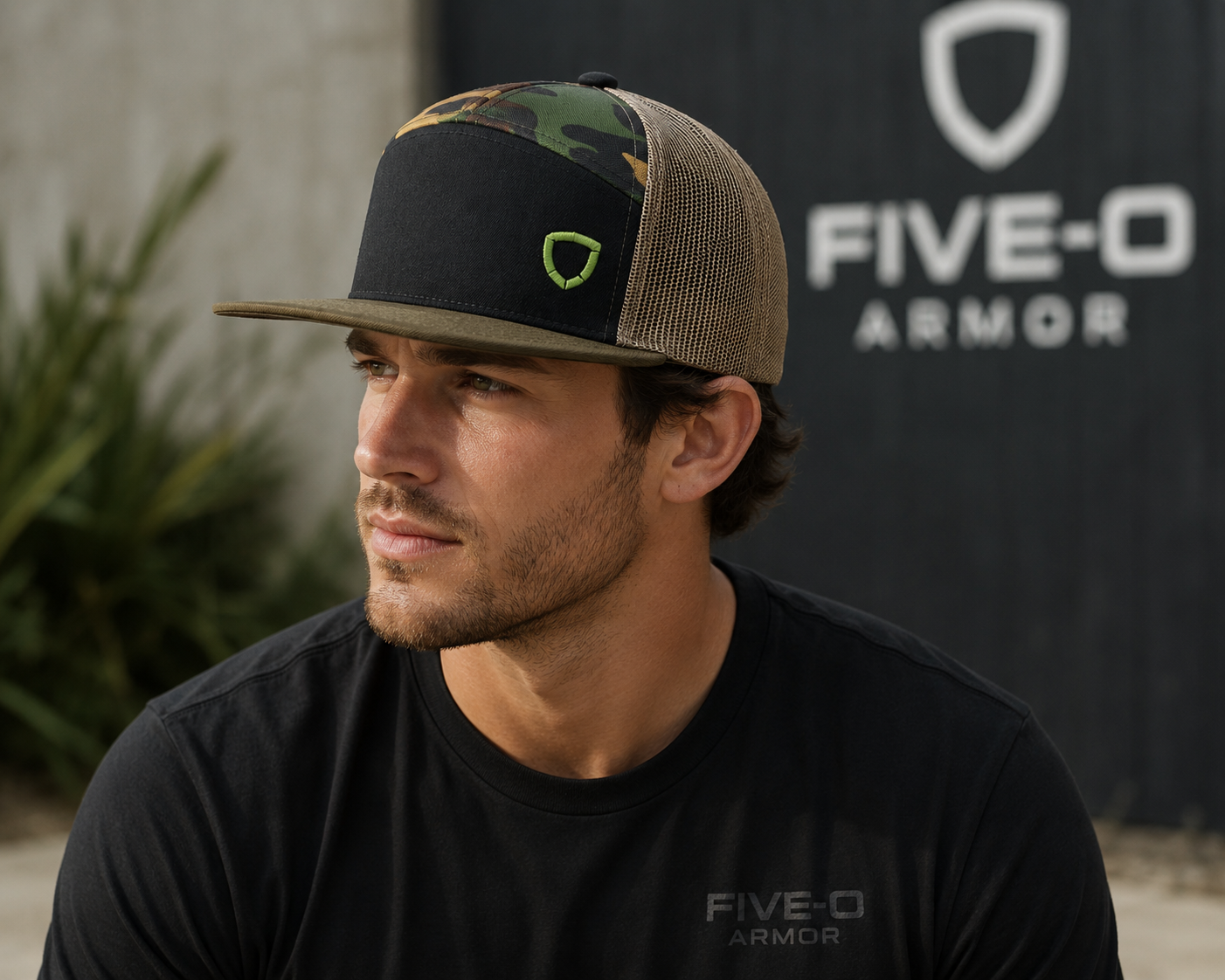 Five-O Armor Camo Seven-Panel Snapback
