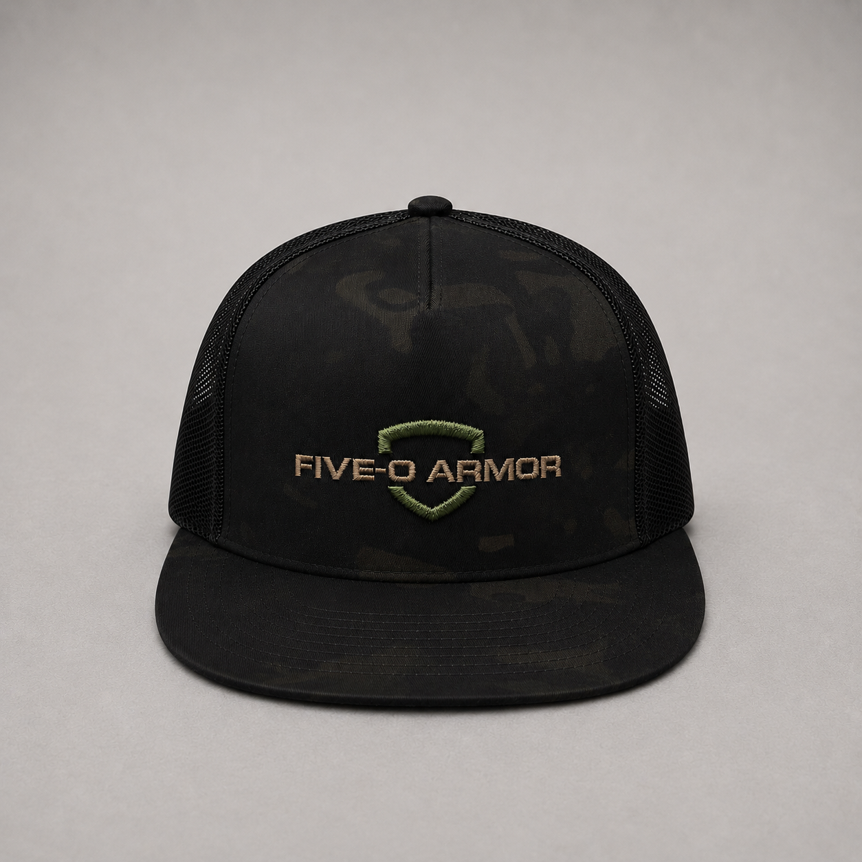 Five-Panel Camo Trucker Hat